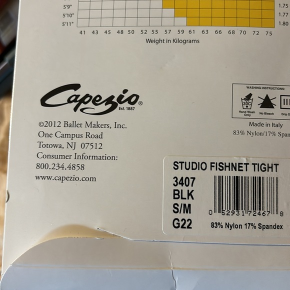 Capezio Studio Basics Footed Fishnet Tight #3407 - Picture 6 of 7